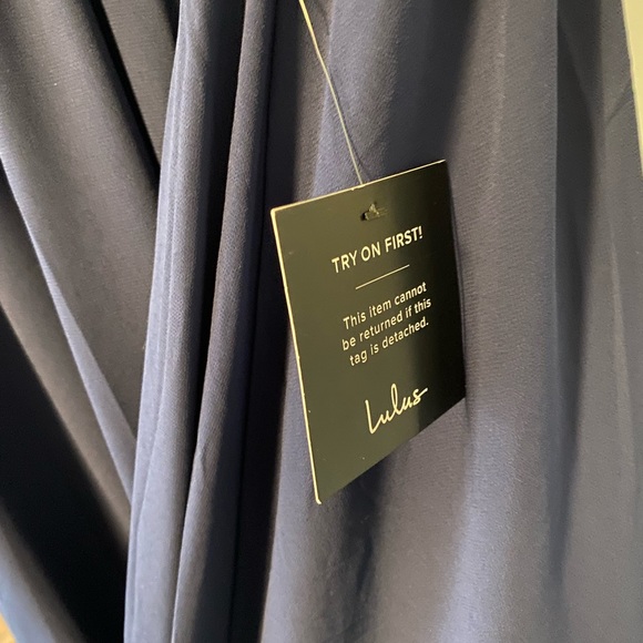 Navy Blue Maxi Dress - Picture 4 of 5